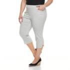 Plus Size Briggs Pull-on Capris, Women's, Size: 16 W, Light Grey