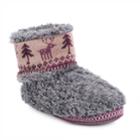 Women's Muk Luks Betsey Reindeer Bootie Slippers, Size: Small, Med Beige