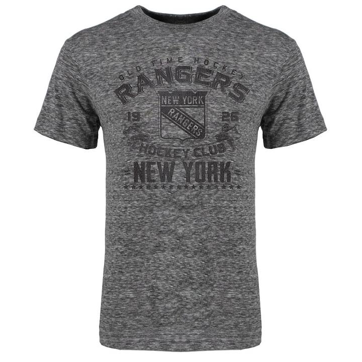 Men's Old Time Hockey New York Rangers Granite Tee, Size: Small, Grey