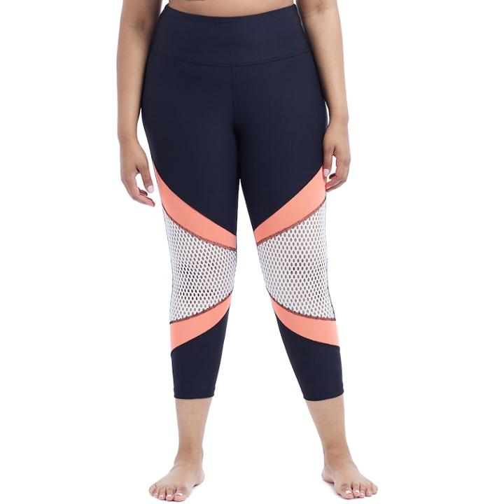 Plus Size Marika Curves Mesh Capris, Women's, Size: 2xl, Oxford
