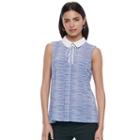 Women's Elle&trade; Sleeveless Tie Neck Top, Size: Xl, Blue