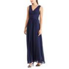 Women's Chaps Surplice Empire Dress, Size: 4, Blue (navy)
