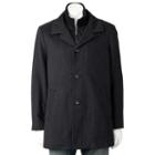 Men's Billy London Slim-fit 34-in. Wool-blend Car Coat, Size: 44 - Regular, Grey (charcoal)