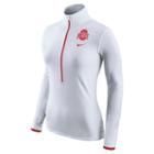 Women's Nike Ohio State Buckeyes Pro Hyperwarm Pullover, Size: Xl, White
