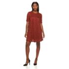 Women's Sharagano Lace A-line Dress, Size: 10, Med Brown
