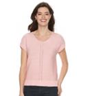 Women's Croft & Barrow&reg; Ribbed Dolman Sweater, Size: Medium, Pink