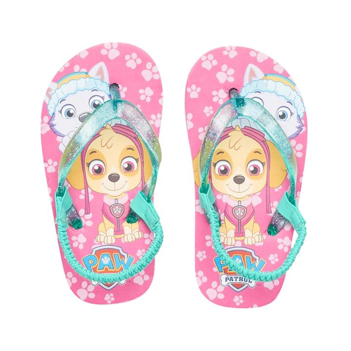 Toddler Girl Paw Patrol Everest & Skye Thong Flip Flop Sandals, Size: Medium, Green