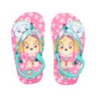 Toddler Girl Paw Patrol Everest & Skye Thong Flip Flop Sandals, Size: Medium, Green