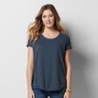 Women's Sonoma Goods For Life&trade; Roll Cuff French Terry Tee, Size: Medium, Grey
