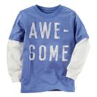 Boys 4-8 Carter's Awe-some Mock Layer Graphic Tee, Size: 7, Med Blue