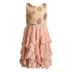 Girls 7-16 Emily West Sequin Floral Corkscrew Dress, Size: 7, Pink