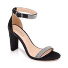 American Glamour Eddi Women's High Heel Sandals, Size: 6.5, Black