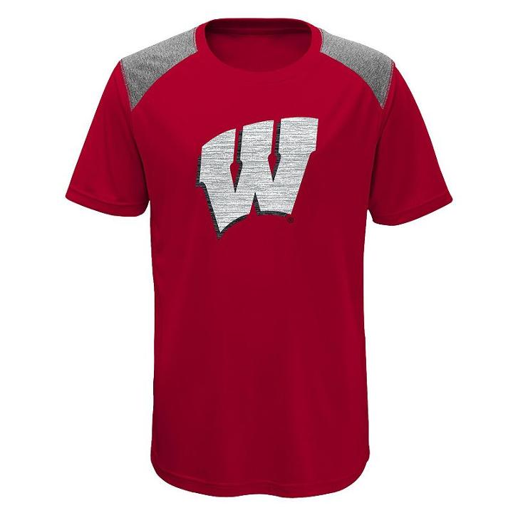 Boys 8-20 Wisconsin Badgers Ellipse Performance Tee, Boy's, Size: S(8), Red