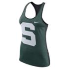 Women's Nike Michigan State Spartans Dri-fit Touch Tank Top, Size: Small, Green