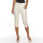 Women's Gloria Vanderbilt Lena Twill Capris, Size: 10 Avg/reg, Natural