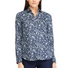 Women's Chaps Button-down Shirt, Size: Xl, Blue (navy)