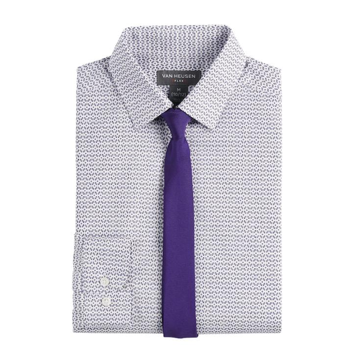 Boys 8-20 Van Heusen Shirt & Tie Sets, Size: 18-20, Drk Purple