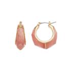 Napier Rectangle Nickel Free Hoop Earrings, Women's, Pink