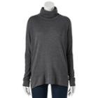 Juniors' Ransom Drop-shoulder Turtleneck, Girl's, Size: Medium, Med Grey
