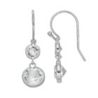 Brilliance Drop Earrings With Swarovski Crystals, Women's, White