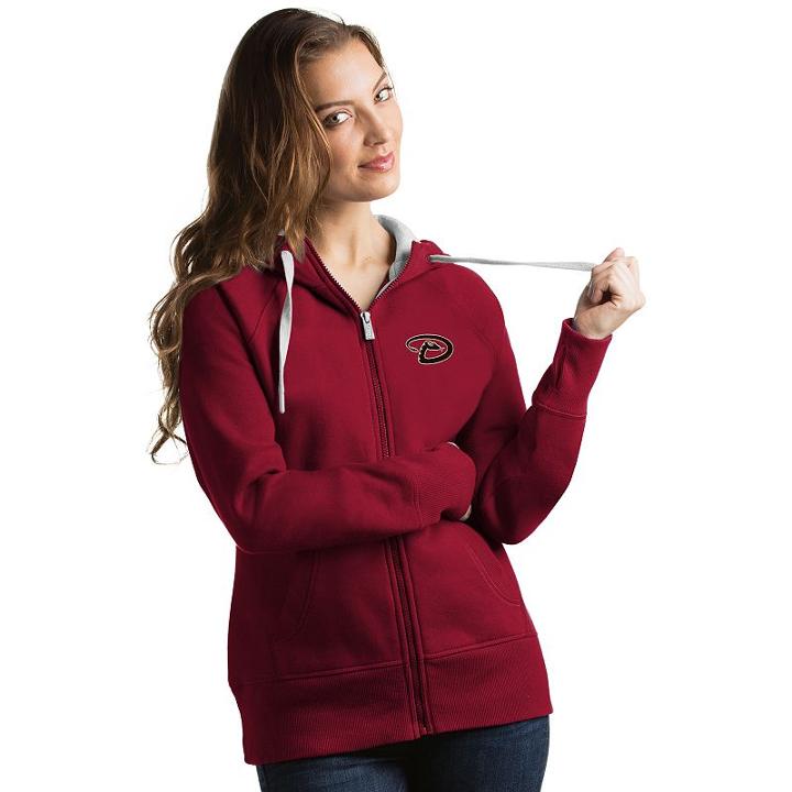 Women's Antigua Arizona Diamondbacks Victory Full-zip Hoodie, Size: Large, Red