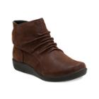 Clarks Cloudsteppers Sillian Sway Women's Ankle Boots, Size: Medium (7.5), Med Brown