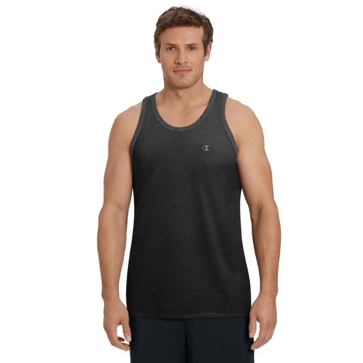 Men's Champion Classic Jersey Tank, Size: Small, Black