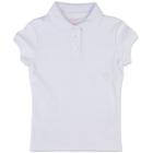 Girls 4-6x Chaps Picot School Uniform Polo, Girl's, Size: Xl, White