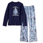 Boys 4-20 Jammies For Your Families Holiday Camouflage Wander In A Winter Wonderland Top & Microfleece Bottoms Pajama Set, Size: 8, Lt Purple