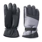 Men's Tek Gear&reg; Core Colorblock Warmtek Ski Gloves, Size: L/xl, Dark Grey