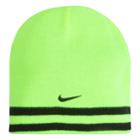 Boys Nike Reversible Striped Beanie Hat, Green Oth