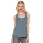 Women's Rock & Republic&reg; Triangle Tank, Size: Xs, Med Grey