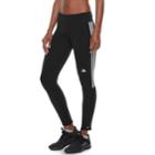 Women's Adidas Response 3-stripe Zipper Ankle Tights, Size: Large, Black