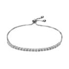 Sterling Silver Lab-created White Sapphire Lariat Bracelet, Women's