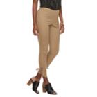 Women's Utopia By Hue Side Laced Twill Skimmer Leggings, Size: Small, Lt Brown