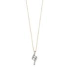 Gold Tone Sterling Silver 1/4 Carat T.w. Diamond 2-stone Pendant, Women's, White