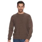 Men's Dockers Comfort Touch Classic-fit Crewneck Sweater, Size: Large, Brown