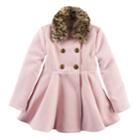 Girls 4-16 So&reg; Faux-fur Wool Coat, Size: 6-6x, Pink
