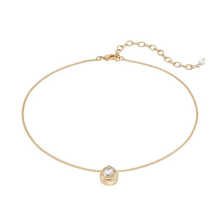 Napier Simulated Crystal Teardrop Choker Necklace, Women's, Gold