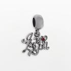 Individuality Beads Sterling Silver Crystal I Love You Charm, Women's, Red