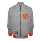 Men's Franchise Club Clemson Tigers Edge Fleece Jacket, Size: Xl, Grey