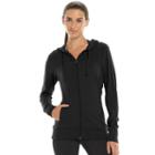 Petite Tek Gear&reg; Full-zip Hoodie, Women's, Size: L Petite, Black