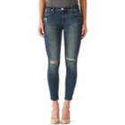 Women's Rock & Republic&reg; Berlin Ripped Ankle Skinny Jeans, Size: 2 T/l, Med Blue