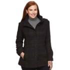 Plus Size D.e.t.a.i.l.s Hooded Single-breasted Peacoat, Women's, Size: 1xl, Grey
