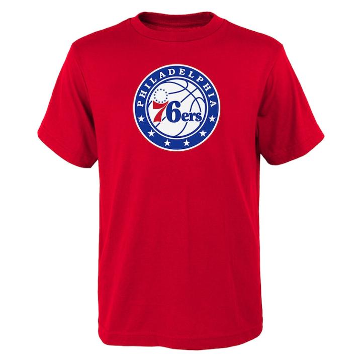 Boys 8-20 Philadelphia 76ers Primary Logo Tee, Size: Xl 18-20, Red