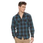 Men's Urban Pipeline&reg; Buffalo Check Button-down Shirt, Size: Large, Blue (navy)