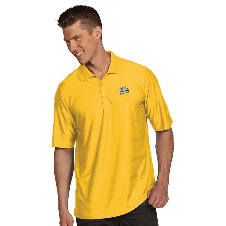 Men's Antigua Ucla Bruins Illusion Desert Dry Extra-lite Performance Polo, Size: Medium, Gold