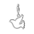 Personal Charm Sterling Silver Openwork Dove Charm, Women's, Grey