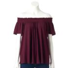 Women's Sonoma Goods For Life&trade; Off-the-shoulder Top, Size: Small, Dark Red