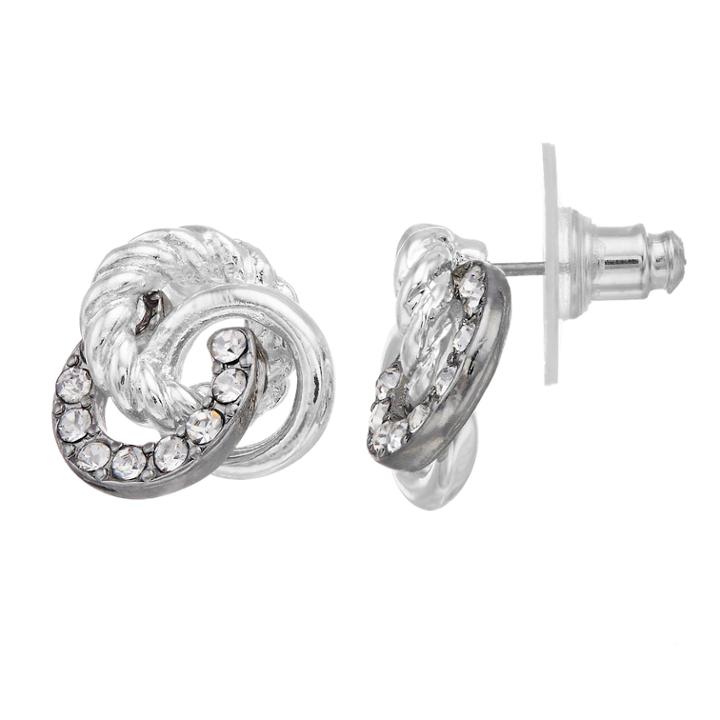 Dana Buchman Two Tone Knot Stud Earrings, Women's, Multicolor